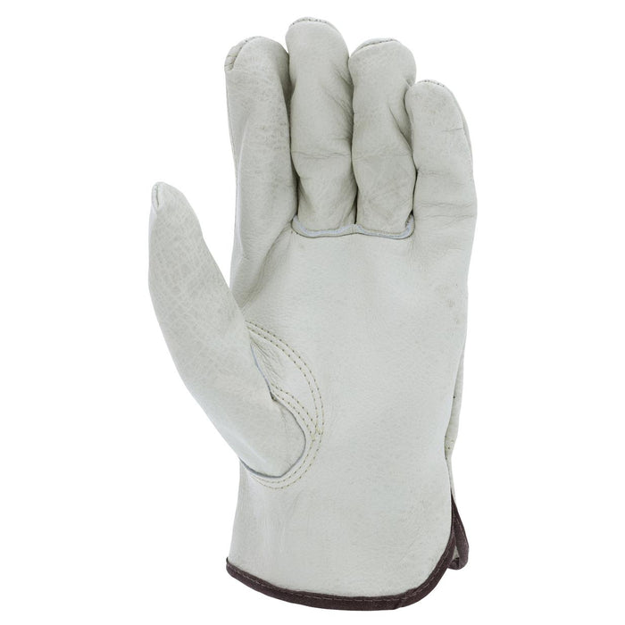 MCR Safety Economy Grade Grain Cowhide Leather Driver Gloves - Keystone Thumb - 3215