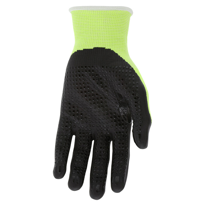 MCR Safety Cut Pro Nitrile Coated Gloves - 18 Gauge HyperMax Shell - Micro Dotted Palm - 92748HV