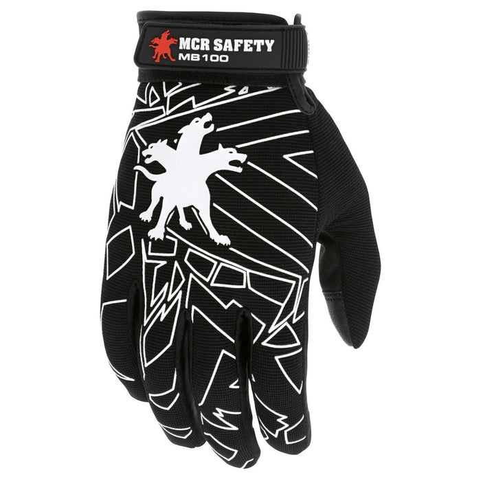 MCR Safety Mechanics Gloves - Synthetic Leather Palm & Fingers - Velcro Closure - MB100