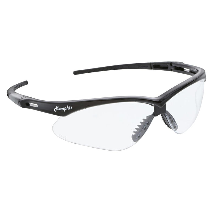 MCR Safety Memphis MP1 Safety Glasses - Black Frame - Clear Lens - MP110