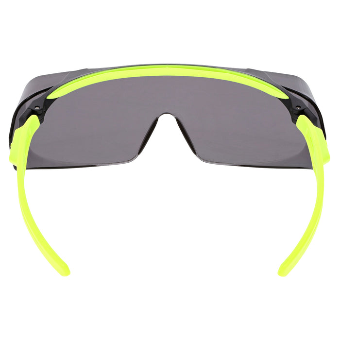 MCR Safety Klondike OTG Safety Glasses - Black/Lime Frame - Gray MAX6 Anti-Fog Lens - OG222PF420