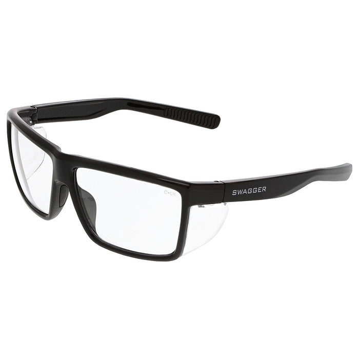 MCR Safety Swagger SR2 Safety Glasses - Black Frame - Clear Lens - SR210