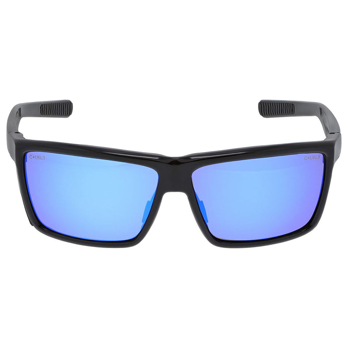 MCR Safety Swagger SR2 Safety Glasses - Black Frame - Blue Diamond Mirror Lens - SR218B