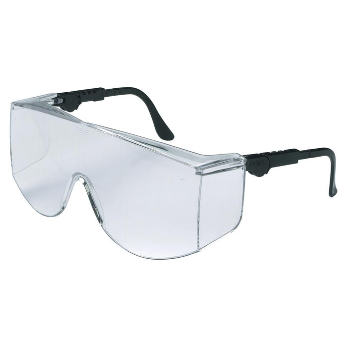 MCR Safety TC1 OTG Safety Glasses - Black Frame - Clear Lens - TC110XL