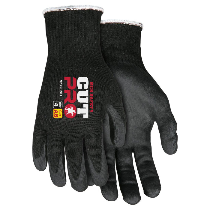 MCR Safety Cut Pro Gloves - 10 Gauge HPPE Shell - Nitrile Foam Palm & Fingers - 92720NF