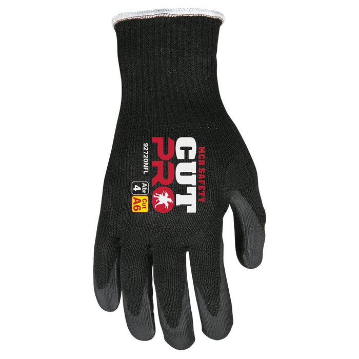 MCR Safety Cut Pro Gloves - 10 Gauge HPPE Shell - Nitrile Foam Palm & Fingers - 92720NF