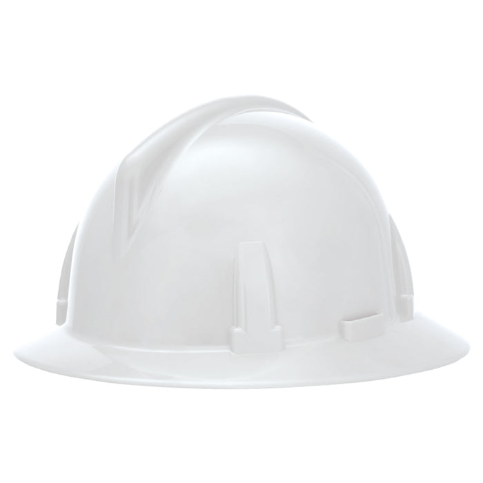 MSA Topgard Full Brim Hard Hat - Fas-Trac III Suspension - White