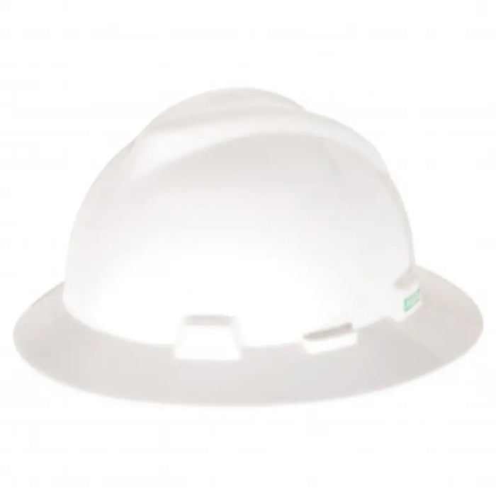 MSA® V-Gard Full Brim Hard Hat - Staz-On Suspension - White