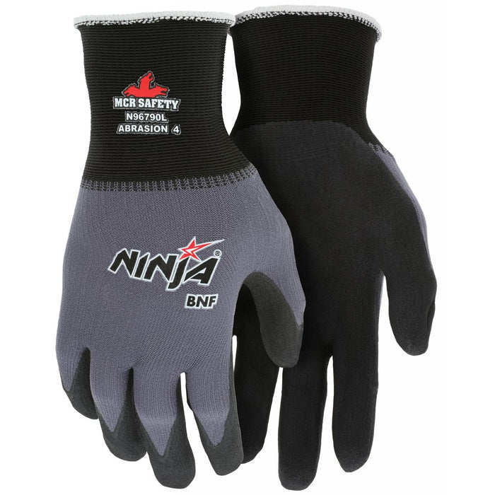 MCR Safety Ninja BNF Coated Gloves - 15 Gauge Nylon/Spandex Shell - N96790