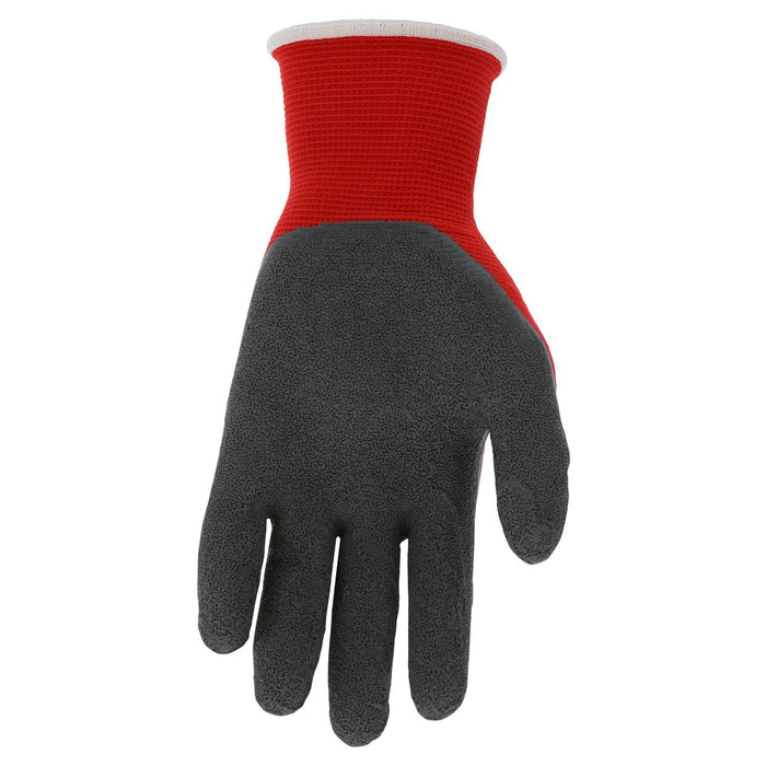 MCR Safety Ninja Flex Latex Coated Gloves - 15 Gauge Nylon Shell - Red - N9680