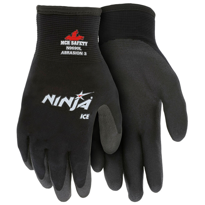 MCR Safety Ninja Ice HPT Foam Coated Gloves - 15 Gauge Nylon Shell - N9690