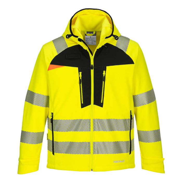 Portwest® DX4 Waterproof Hi-Vis Softshell - ANSI Class 3 Safety Jacket - DX475