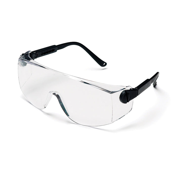 Pyramex® Defiant Safety Glasses - Black Adjustable Temples - Clear Lens - SB1010S