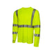 Pyramex Hi-Vis Long Sleeve Moisture Wicking Safety T - Shirt - RLP1 Series