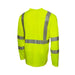 Pyramex Hi-Vis Long Sleeve Moisture Wicking Safety T - Shirt - RLP1 Series