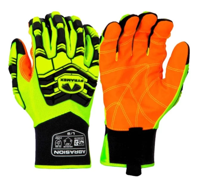 Pyramex® Hi-vis Punture Resistant Impact Level 2 Safety Gloves - Gl806 