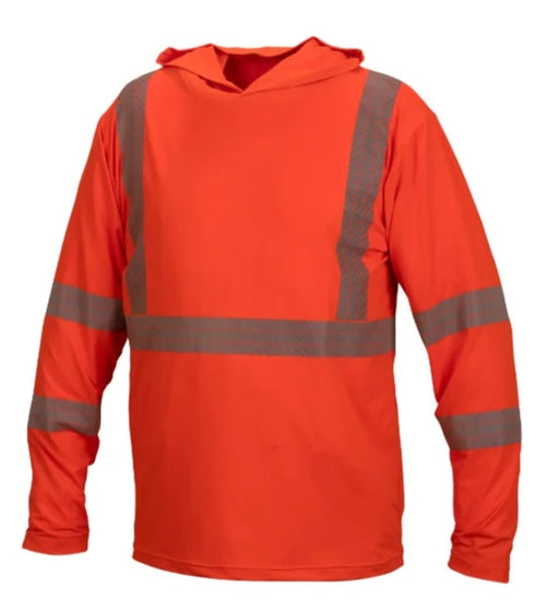 Pyramex Long Sleeve Hi Vis Lightweight Hoodie - UPF protection - RLPH1