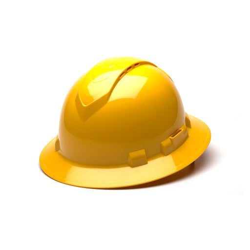 Pyramex® Ridgeline Full Brim Hard Hat - Vented - 4-Point Ratchet Suspension - HP541V