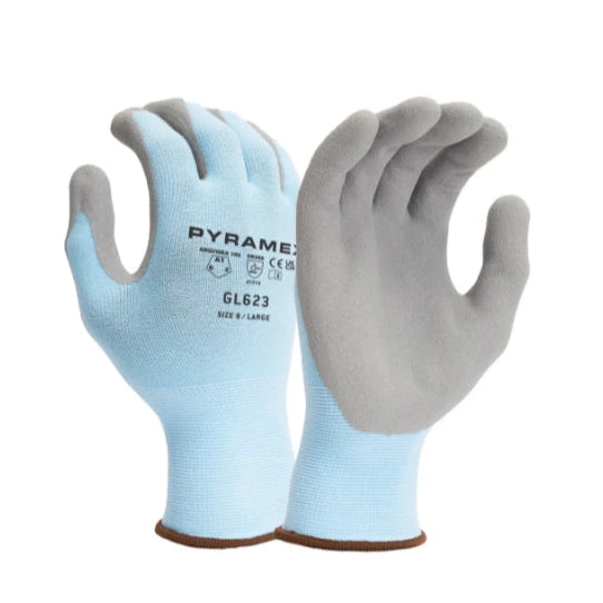 Pyramex® Sandy Nitrile Dipped Safety Gloves - ANSI Cut Level - A1 - GL623