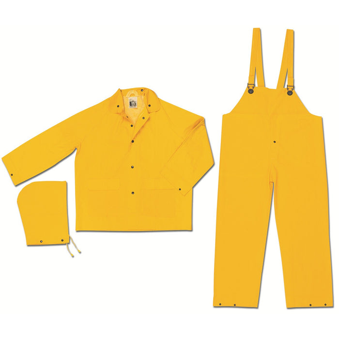 MCR Safety Classic Series 3 Piece Rain Suit .35mm PVC/Polyester - Yellow - 2003