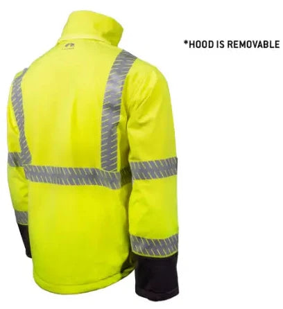 Pyramex Hi-Vis Waterproof Jacket - ANSI Class 3 - Lime - RJ40