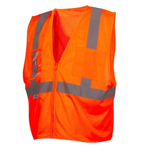 Pyramex® Hi Vis Lightweight Mesh Safety Vest with Pockets - Type R Class 2  - RVZ21CP