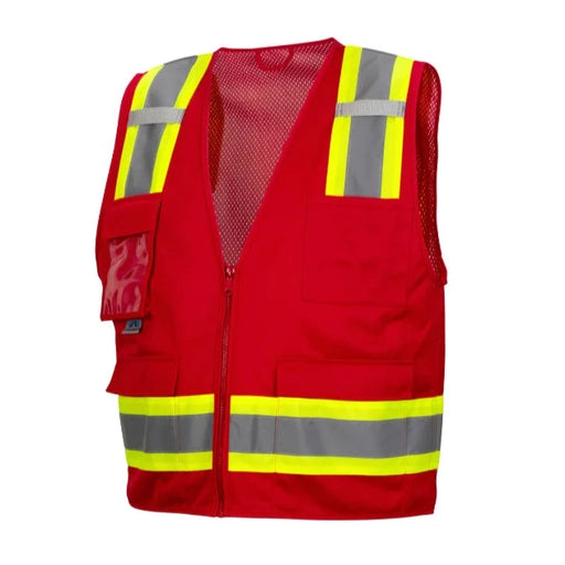 Pyramex® Hi Vis Lightweight Surveyor Safety Vest - RVZ24CP