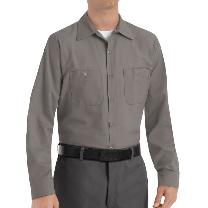 Red Kap® Men's Long Sleeve Industrial Work Shirt - Gray - SP14