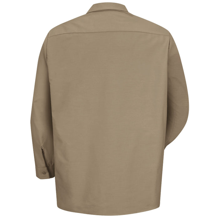 Red Kap® Men's Long Sleeve Industrial Work Shirt - Khaki - SP14