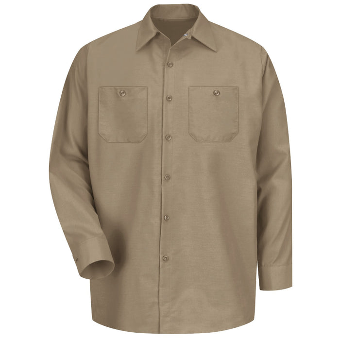 Red Kap® Men's Long Sleeve Industrial Work Shirt - Khaki - SP14