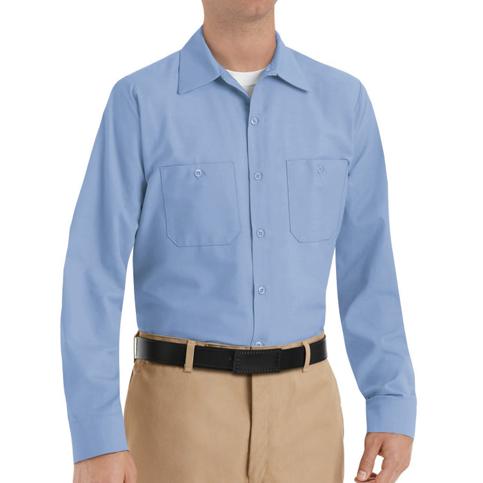 Red Kap® Men's Long Sleeve Industrial Work Shirt - Light Blue - SP14