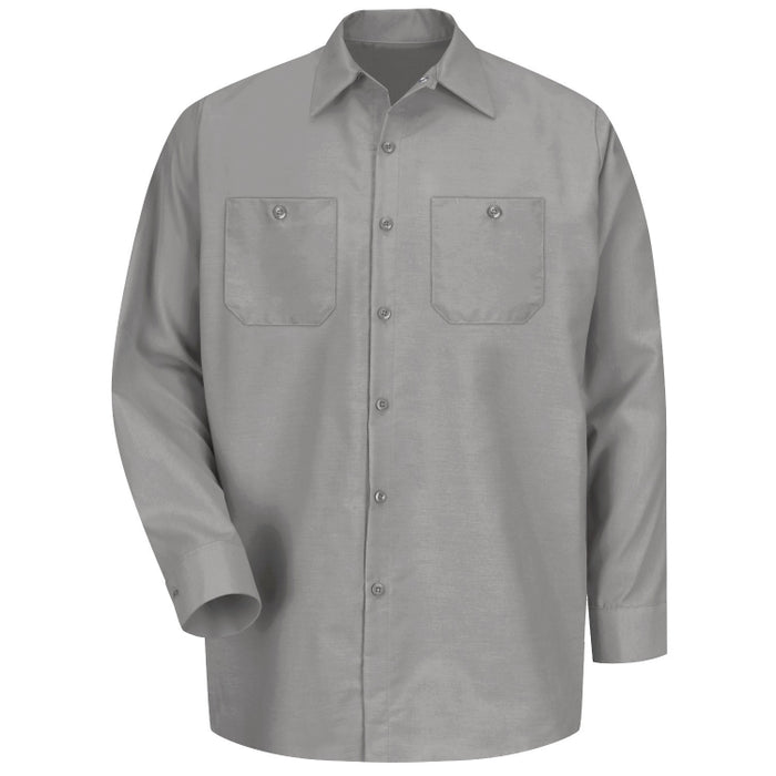 Red Kap® Men's Long Sleeve Industrial Work Shirt - Light Gray - SP14