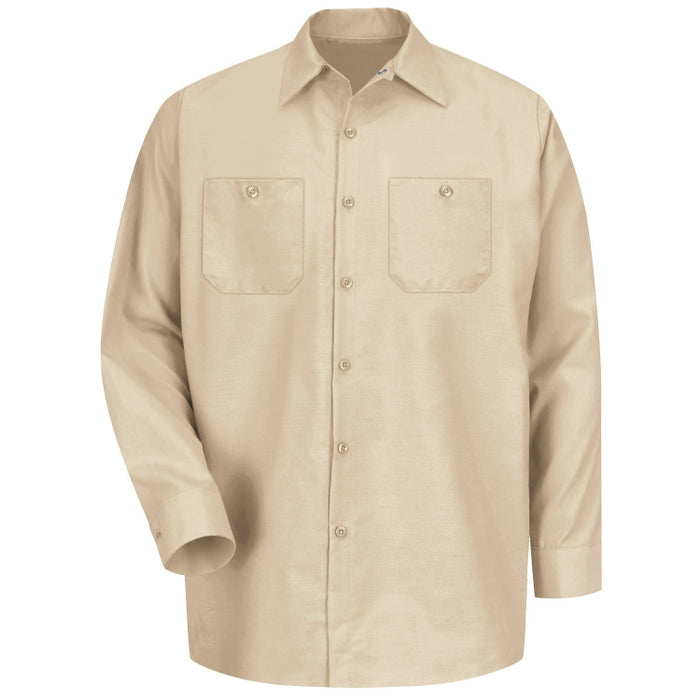 Red Kap® Men's Long Sleeve Industrial Work Shirt - Light Tan - SP14