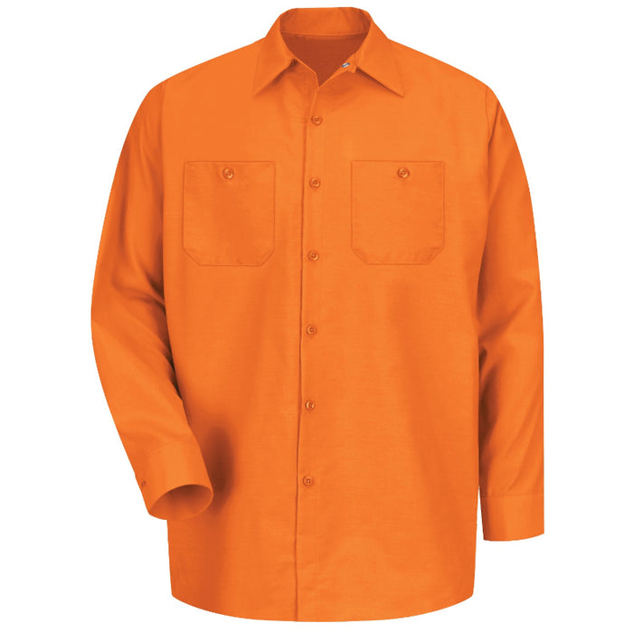 Red Kap® Men's Long Sleeve Industrial Work Shirt - Orange - SP14