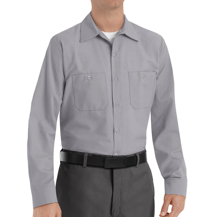 Red Kap® Men's Long Sleeve Industrial Work Shirt - Silver Gray - SP14