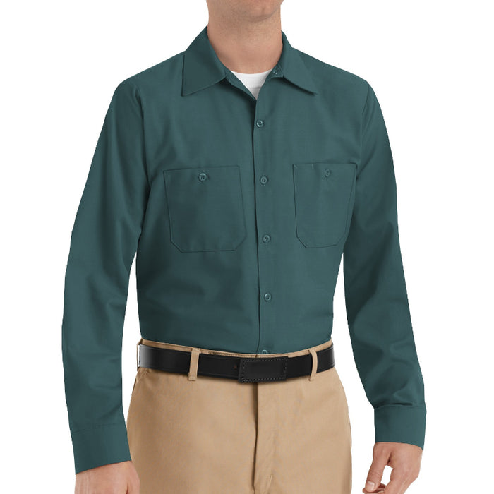 Red Kap® Men's Long Sleeve Industrial Work Shirt - Spruce Green - SP14