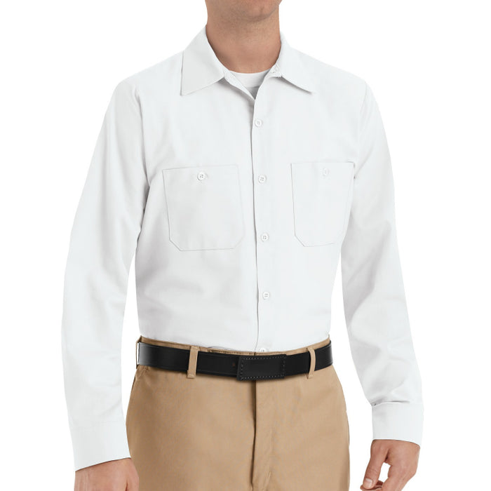 Red Kap® Men's Long Sleeve Industrial Work Shirt - White - SP14