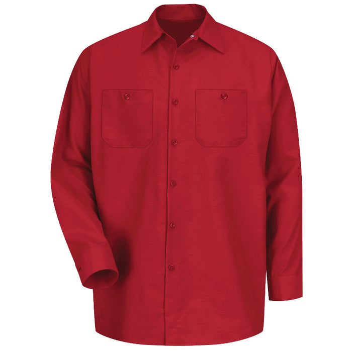 Red Kap® Men's Long Sleeve Industrial Work Shirt - Red - SP14