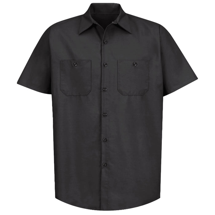 Red Kap® Men's Short Sleeve Industrial Work Shirt - Black - SP24