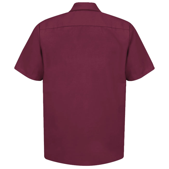 Red Kap® Men's Short Sleeve Industrial Work Shirt - Burgundy - SP24