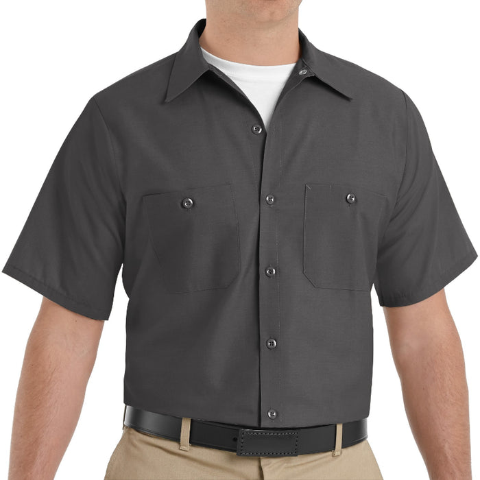 Red Kap® Men's Short Sleeve Industrial Work Shirt - Charcoal - SP24