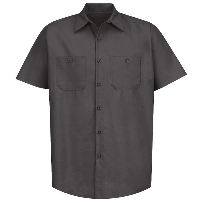 Red Kap® Men's Short Sleeve Industrial Work Shirt - Charcoal - SP24