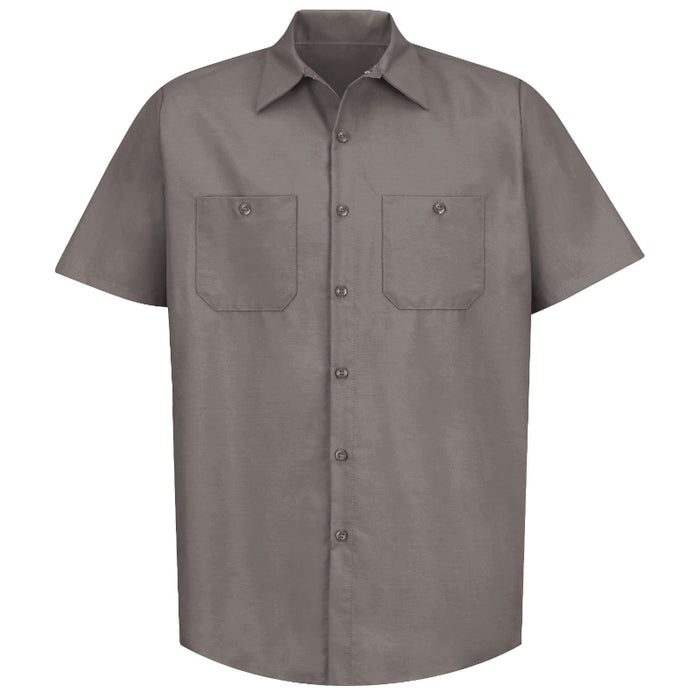 Red Kap® Men's Short Sleeve Industrial Work Shirt - Gray - SP24