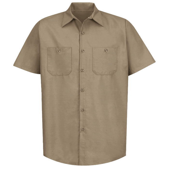 Red Kap® Men's Short Sleeve Industrial Work Shirt - Khaki - SP24