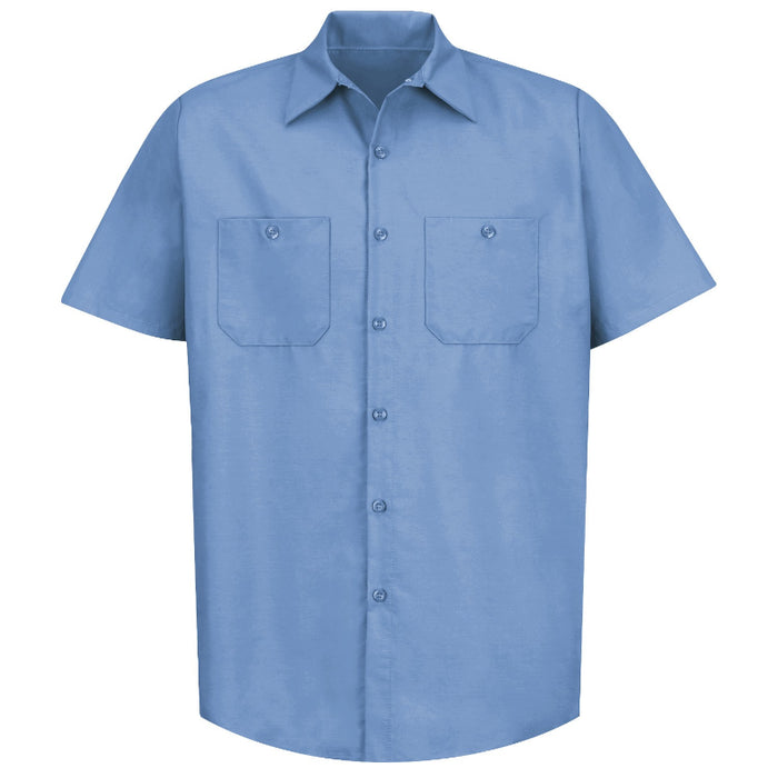 Red Kap® Men's Short Sleeve Industrial Work Shirt - Light Blue - SP24