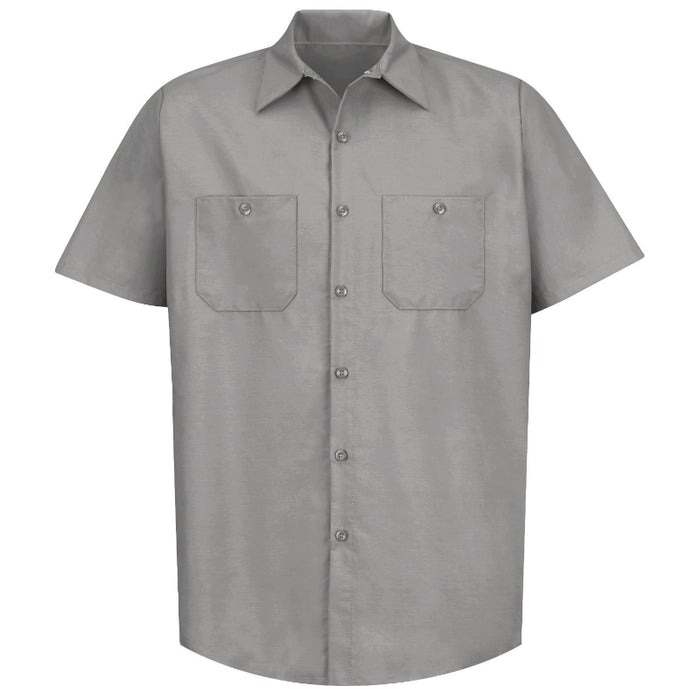 Red Kap® Men's Short Sleeve Industrial Work Shirt - Light Gray - SP24