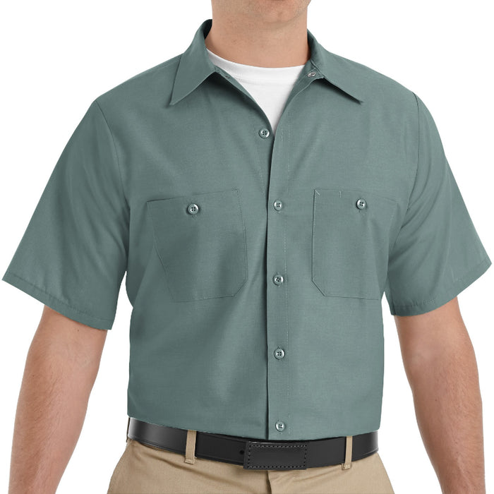 Red Kap® Men's Short Sleeve Industrial Work Shirt - Light Green - SP24