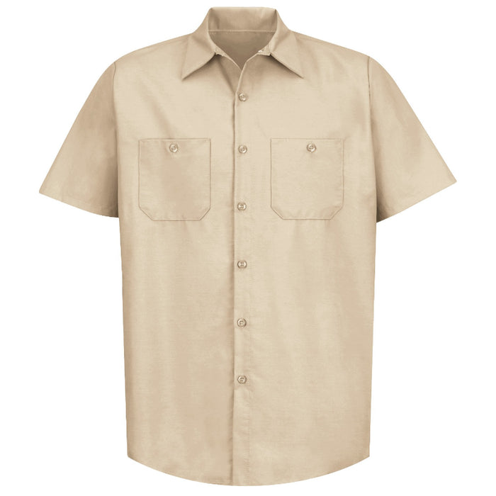 Red Kap® Men's Short Sleeve Industrial Work Shirt - Light Tan - SP24