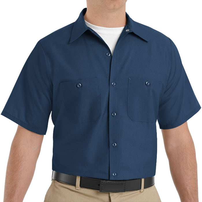 Red Kap® Men's Short Sleeve Industrial Work Shirt - Navy - SP24