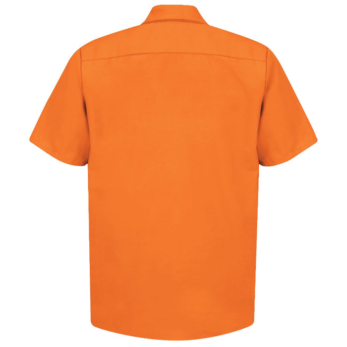 Red Kap® Men's Short Sleeve Industrial Work Shirt - Orange - SP24